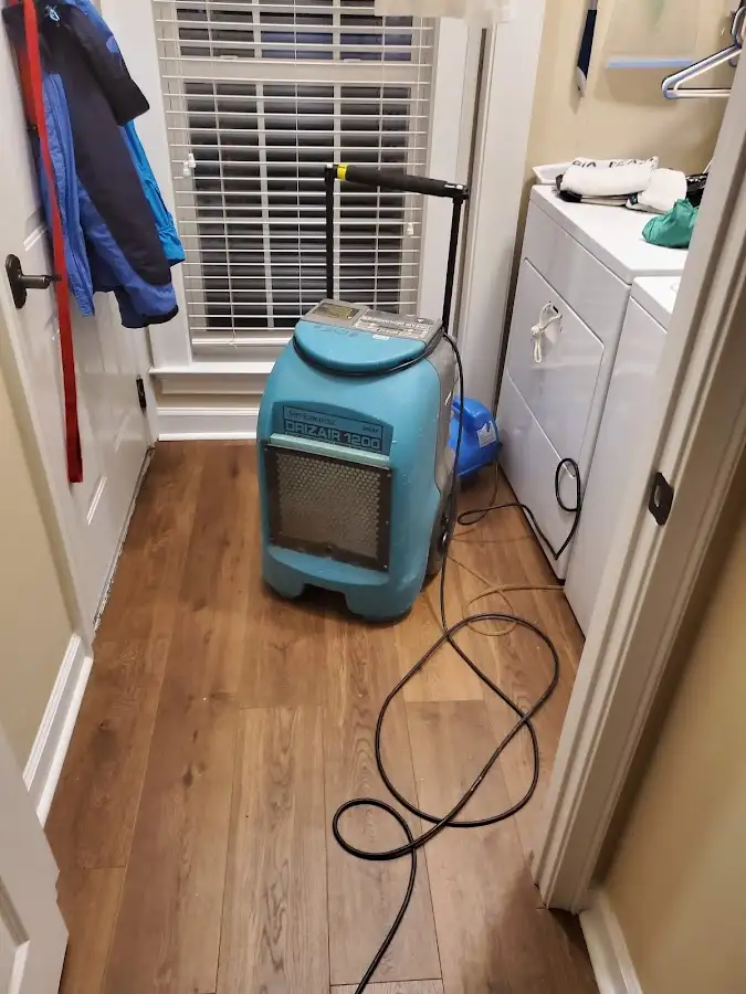 Commercial dehumidifier deployed for Flood Damage Cleanup in Livonia