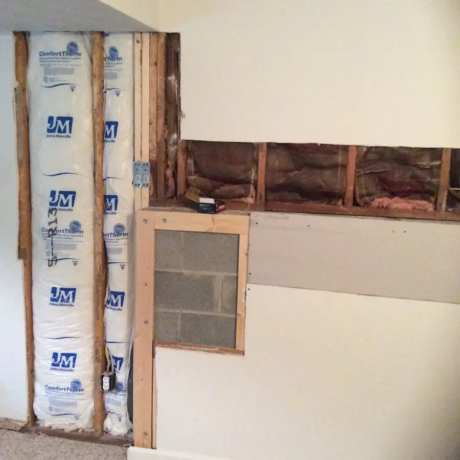 Wall insulation replacement during Contents Cleaning & Restoration in Livonia